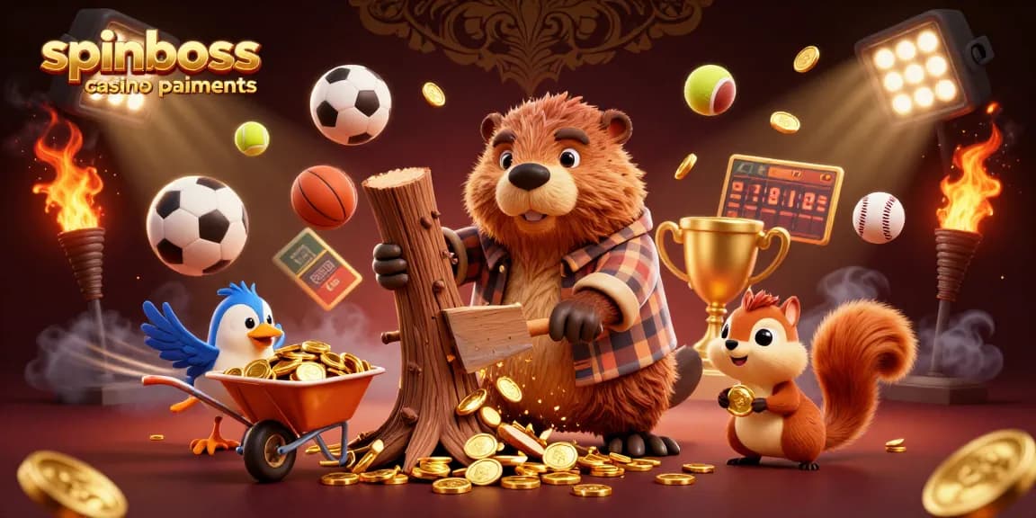 Démarrez vos gains avec les options de paiement chez Spinboss casino paiements, illustré par des personnages colorés et dynamiques.