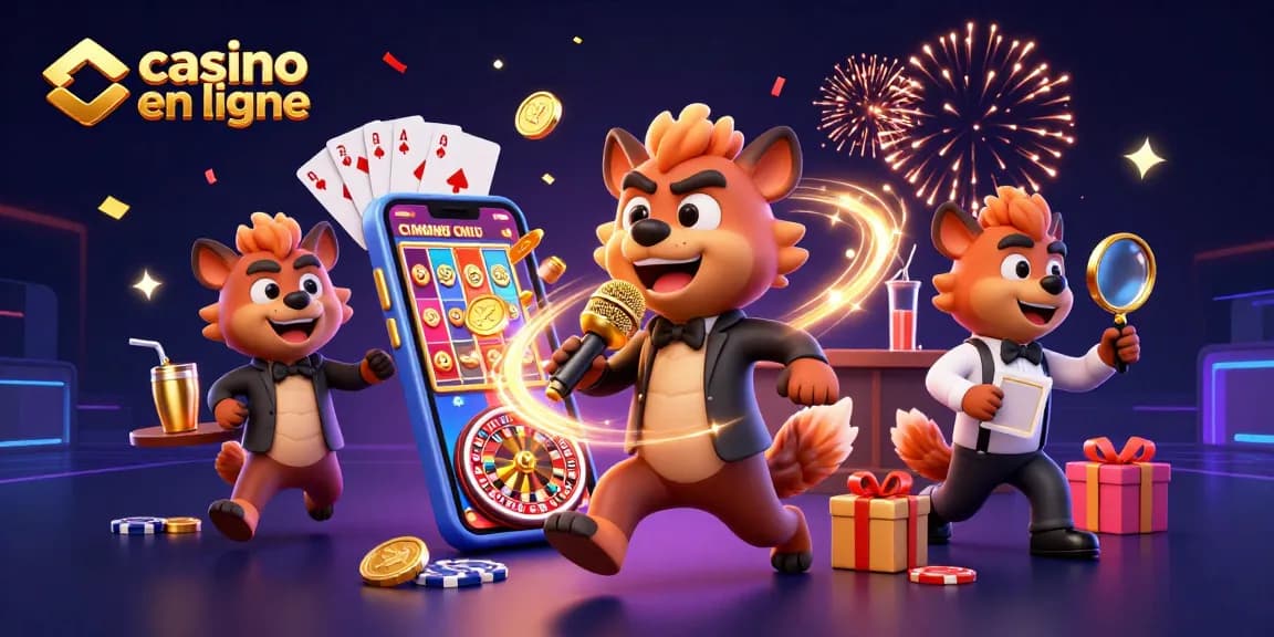 Les hyènes animent un casino en ligne avec des jeux de jackpot et des éclats d'or.