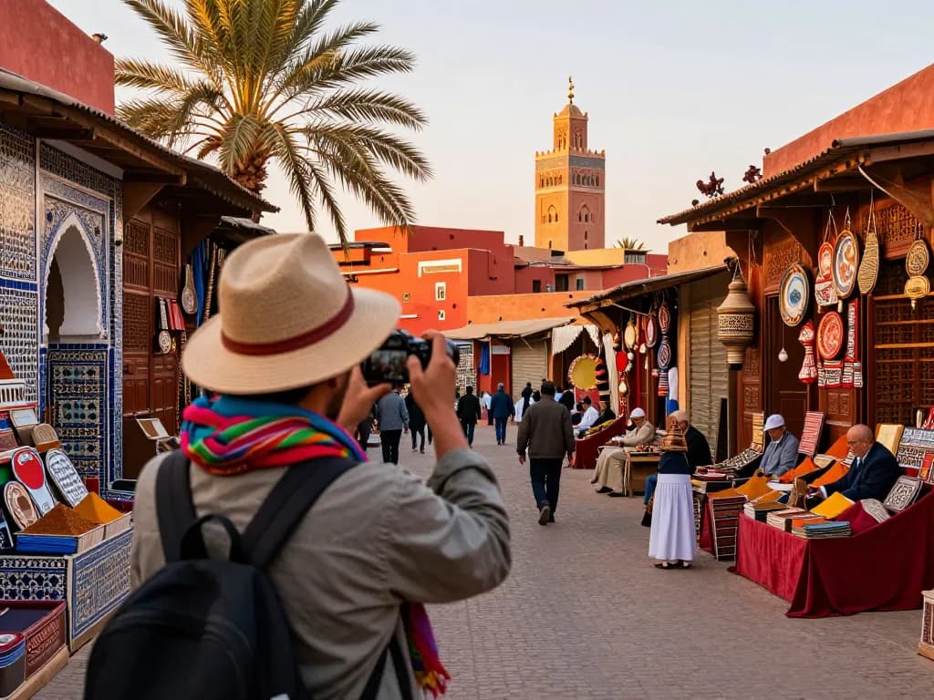 Experience the vibrant streets of Marrakech with a Morocco travel agency, exploring markets and capturing local culture.