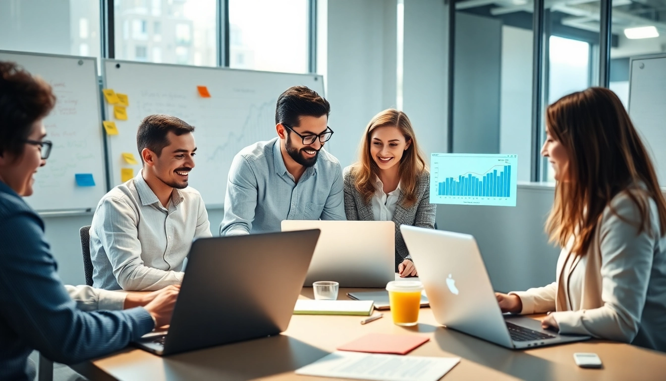 https://alvionz.de/ Strategische Planung mit einem Team im Büro für digitales Marketing.