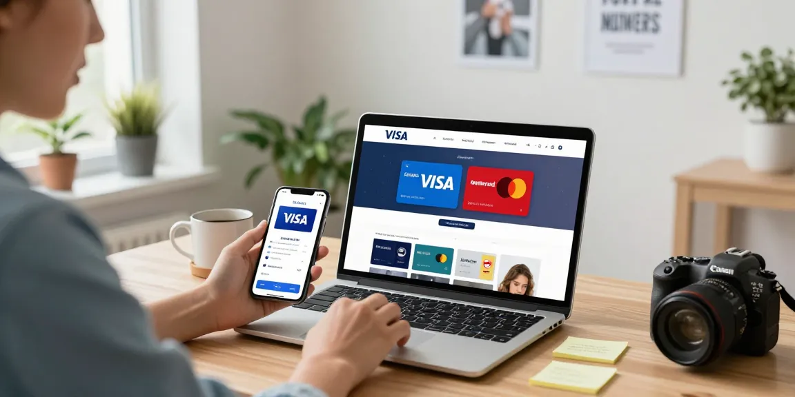 Explore virtual prepaid cards from ezzocard.com on a bright workspace with a laptop and coffee.