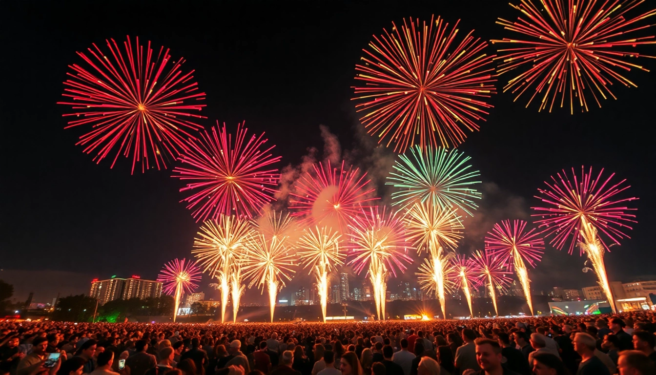 Experience stunning fireworks for sale lighting up the night sky, showcasing colors and excitement.