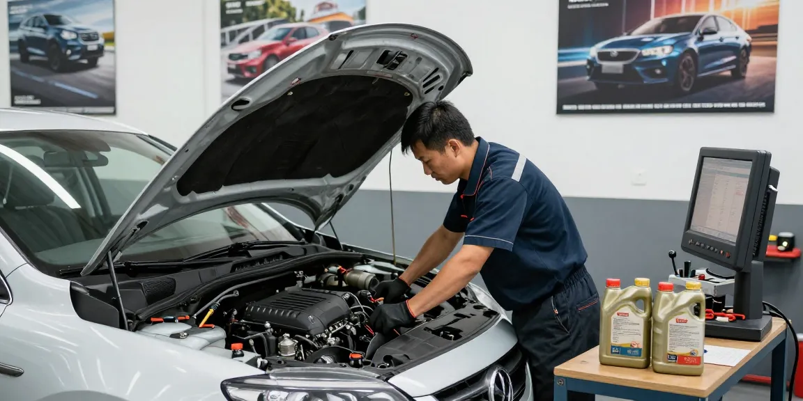 Mechanic demonstrating best auto repair services in a well-equipped workshop with tools and car parts.