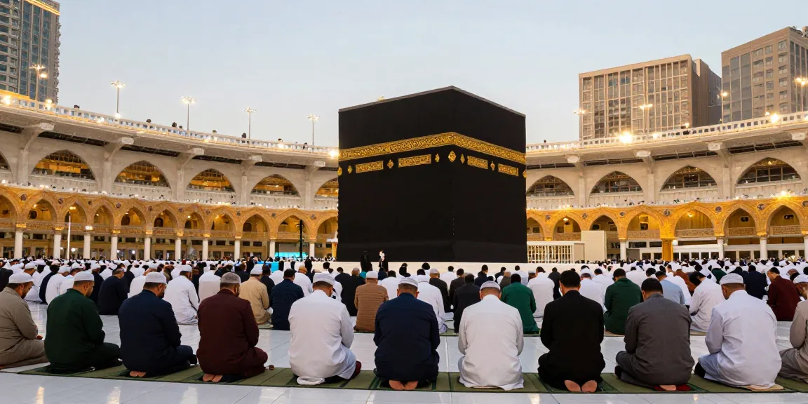 Umroh Full Ramadhan experience at Grand Mosque, stunning pilgrimage destination.
