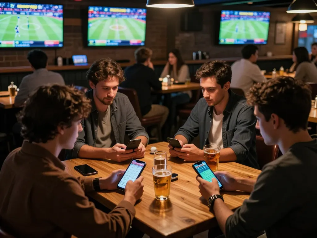 Betbet users placing bets on mobile app during an exciting sports event