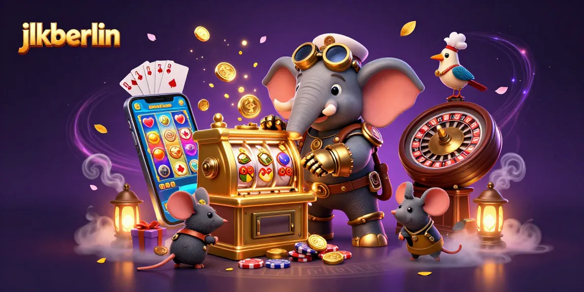 Experience thrilling wins at jlkberlin with a vibrant 3D digital illustration of exciting slots and gameplay.