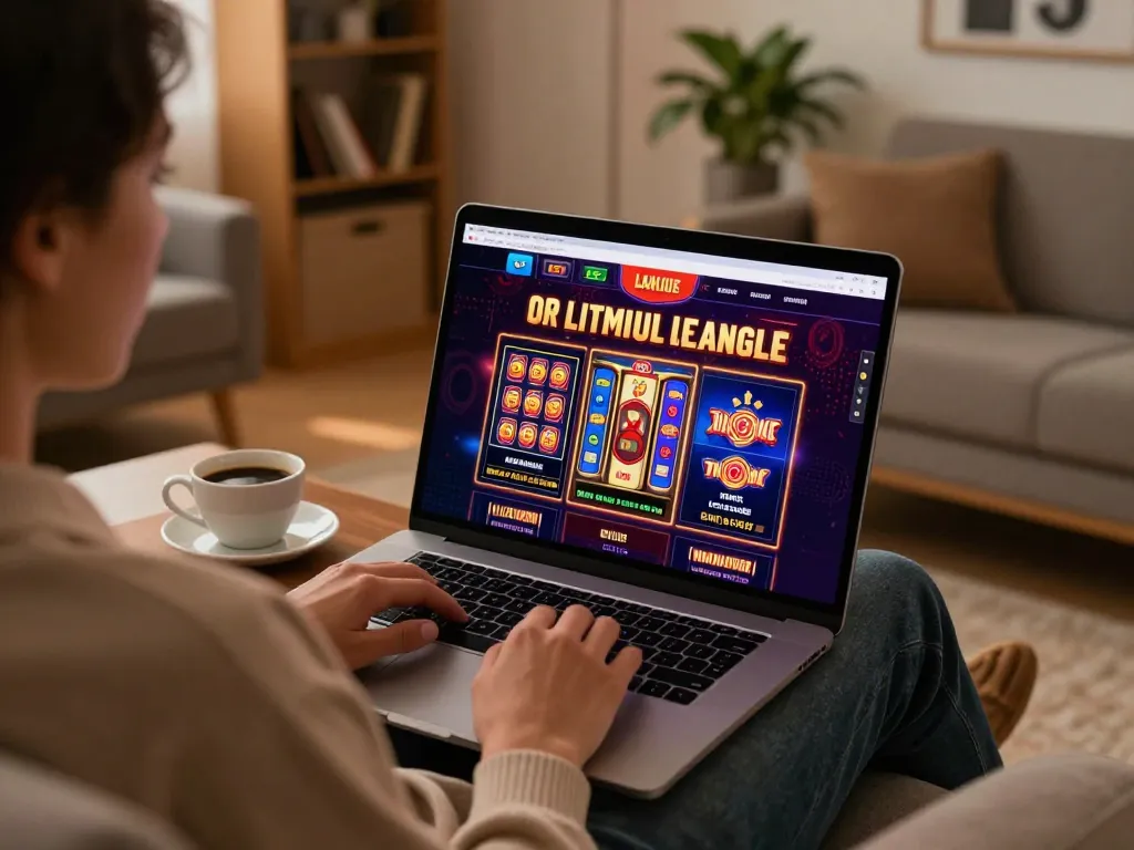 Engaging in online gaming at O8 while enjoying the comfort of a cozy home.