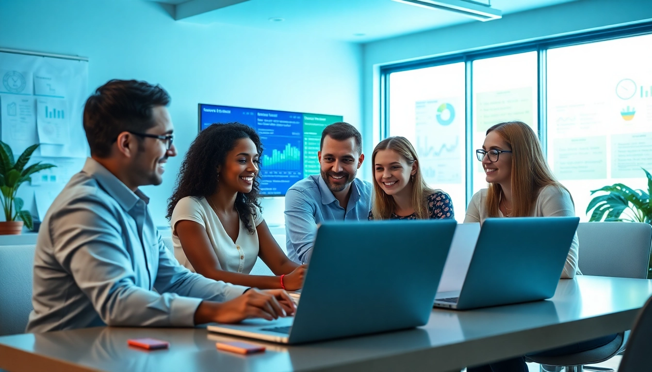 Die Webseite https://alvionz.de/ zeigt berufliche Zusammenarbeit in modernem Büro.