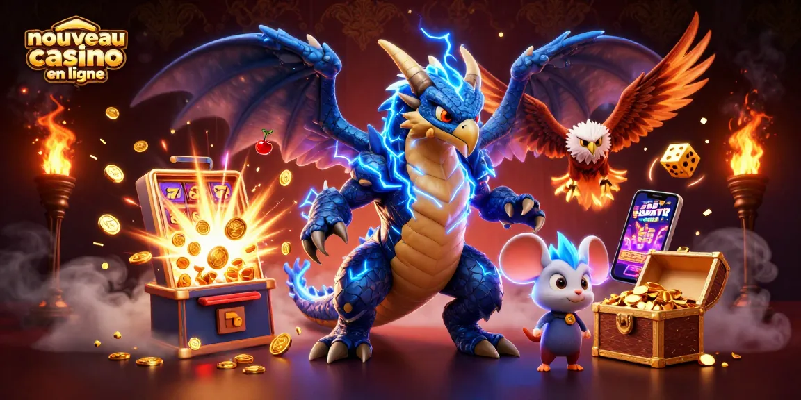 Profitez des jeux au nouveau casino en ligne avec notre dragon et nos symboles éclatants.