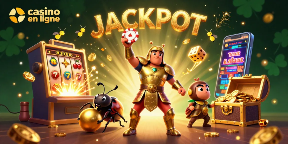 Gagnez au casino en ligne avec une illustration de jeux captivante.