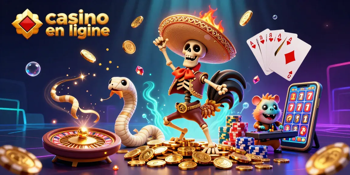Jouez au casino en ligne avec un squelette mariachi et des pièces d'or scintillantes.
