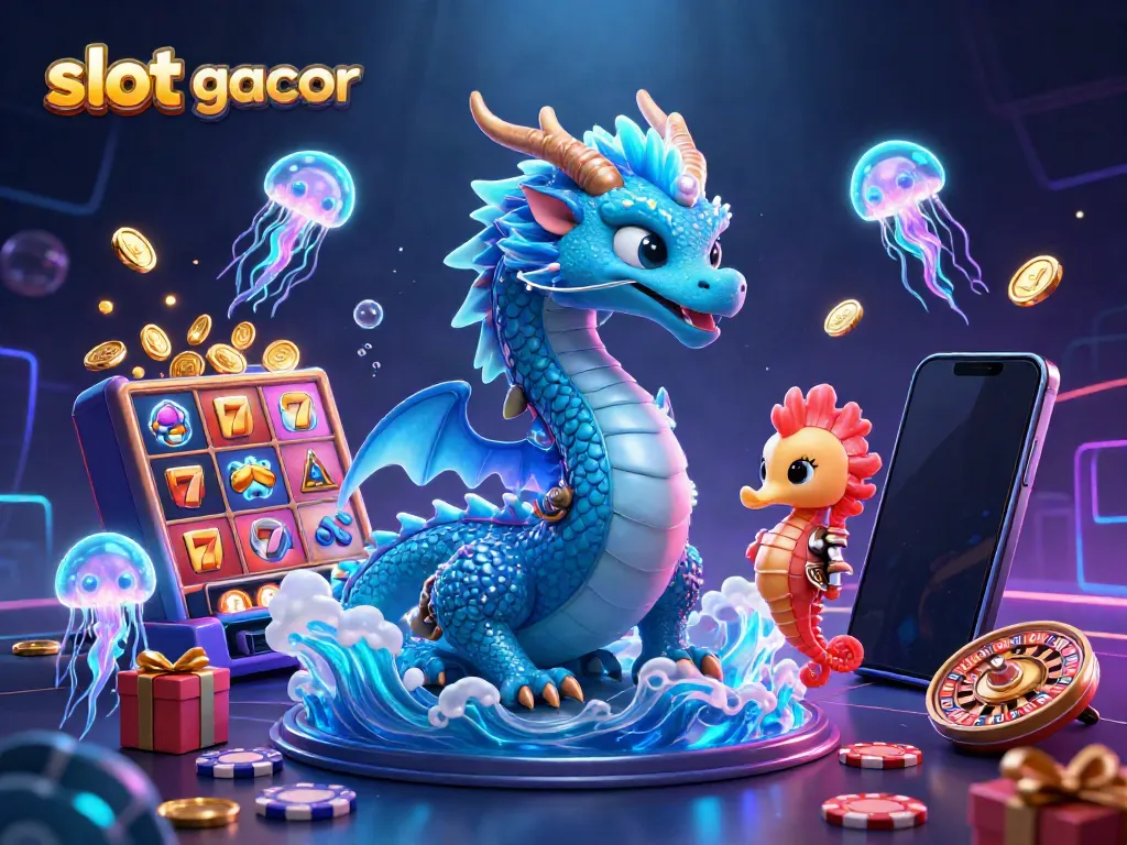 Engage in thrilling slot gacor gaming with dazzling visuals of underwater treasures and vibrant game elements.