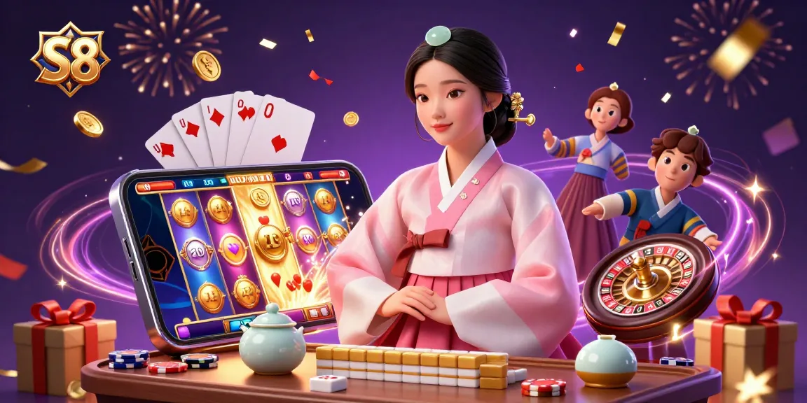 Experience the thrill of S8 casino games as golden coins and colorful slots come to life.