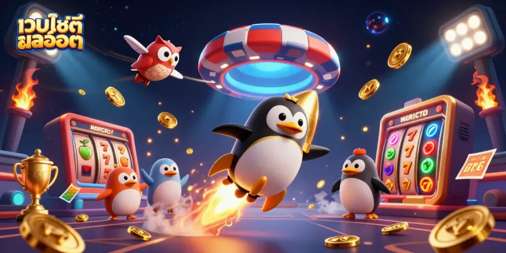 ร่วมสนุกกับเว็บไซต์สล็อต ที่มีเกมสล็อตมากมายในภาพการ์ตูนน่ารักนี้