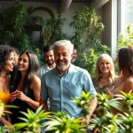 Engaging scene at Cannabis Social Club Lloret de Mar with members enjoying a vibrant atmosphere.