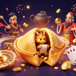 Jouez sur les crypto casinos avec des gains rapides et des jeux variés. Cette illustration riche capte l'excitation du jeu.