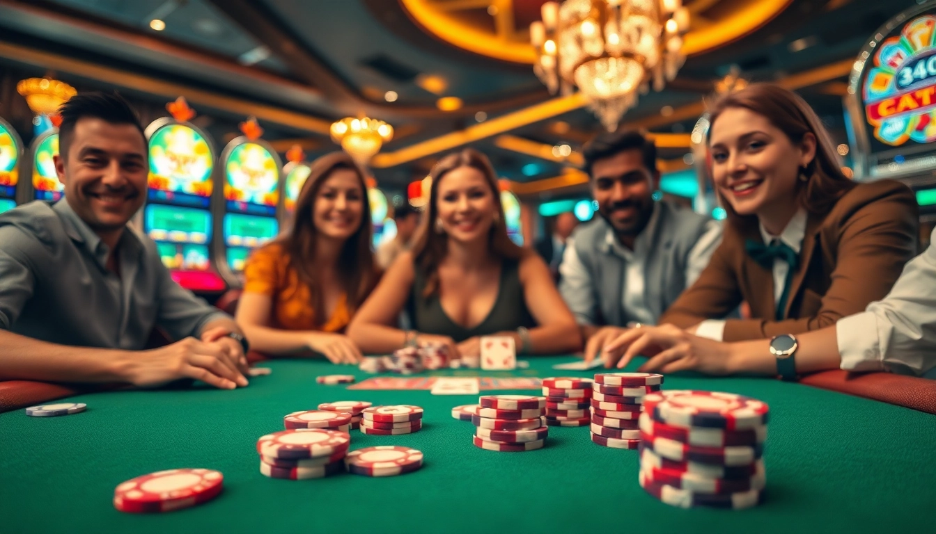 Menggambarkan suasana kasino dengan pgbet yang menonjol dalam permainan poker yang seru.