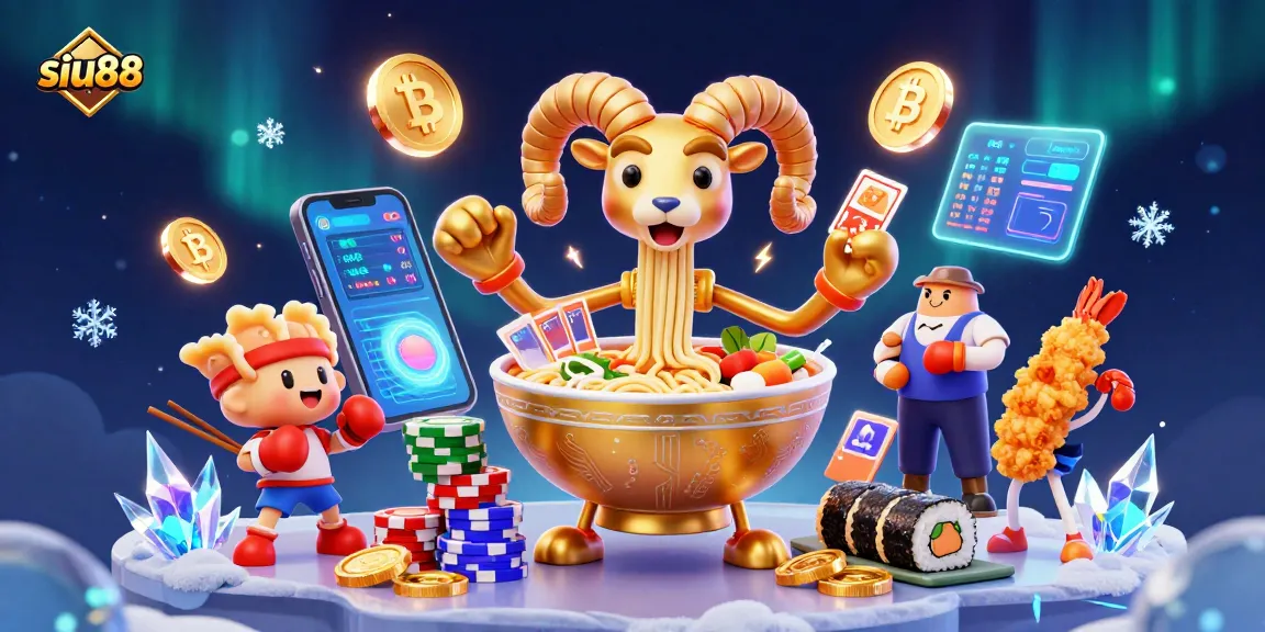 Roll the dice with siu88's dynamic casino scene featuring fun characters and vibrant elements.