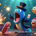 Experience exciting wins at b52clubss with vibrant casino illustration featuring unique underwater characters.