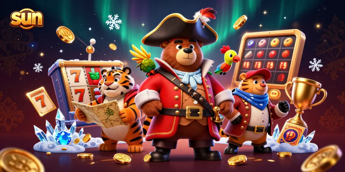 Experience sun-kissed jackpot thrills with our vibrant 3D casino scene featuring playful characters and sparkling elements.