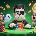 Engage in thrilling gaming with Jai club login featuring a Frankenstein bulldog and slot elements.