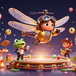 Experience vibrant gameplay at mpo500 with a dragonfly pilot, frog croupier, and jazz band.