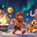 Jouer au casino fiable en ligne avec une explosion de gains illustrée par des personnages cartoonesques.