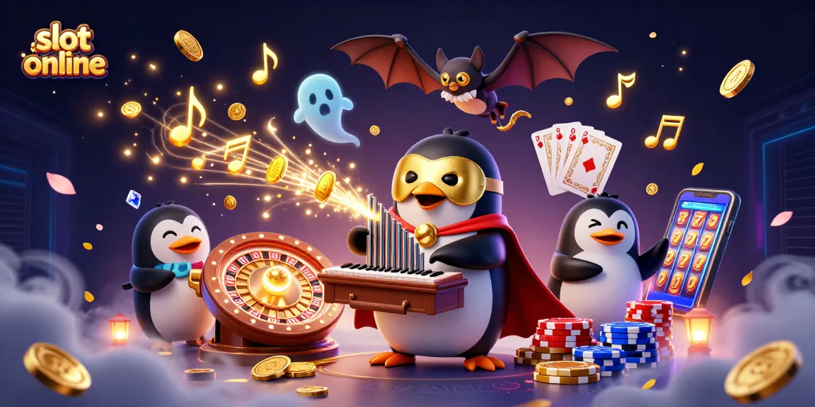 Menyaksikan slot online dengan penguin opera beraksi dan koin emas bertebaran di udara