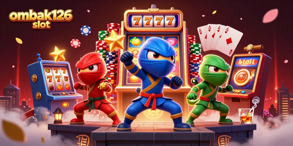 Experience thrilling action in ombak126 slot with ninja chameleons amidst vibrant slot elements.