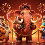 Permainan kasino yang menarik dan meriah di sunan-gunung-djati dengan bouncer mamut dan tamu VIP saber-tooth.
