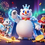 Experience the excitement of red88 with cascading golden coins and vibrant casino elements in this animated scene!