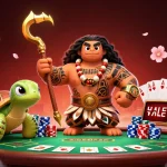 Join the vibrant online casino scene with sun-themed gaming elements and dynamic characters.