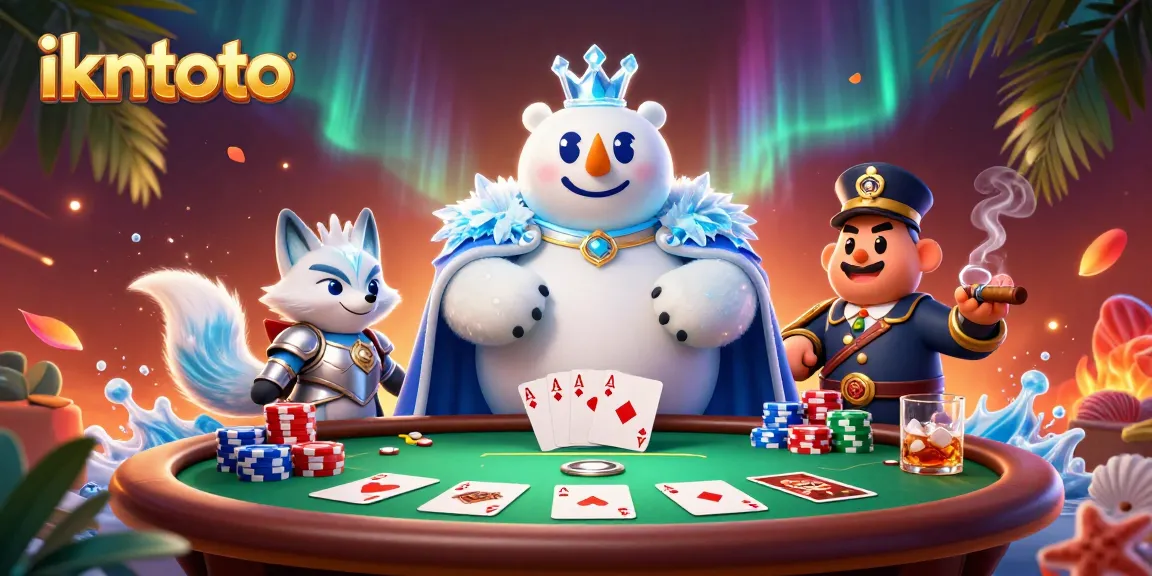 ikntoto engages players with an energetic scene of a polar bear and snow fox at a poker table