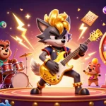 Experience thrilling action with link togel in a vibrant 3D casino scene featuring cartoon characters.