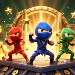 Jouer sur les machines à sous Simsinos avec une équipe de caméléons ninjas et des trésors scintillants.
