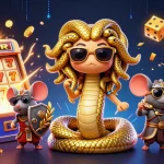 Experience the thrill of judi bola betting with vibrant characters and dynamic casino elements.