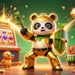 Des jeux captivants de casino en ligne illustrés avec une ambiance festive et dynamique.