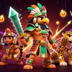 Experience the excitement with daftar spaceman88 as Aztec warriors engage in thrilling casino gameplay.