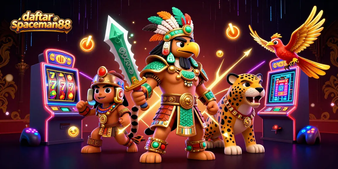 Experience the excitement with daftar spaceman88 as Aztec warriors engage in thrilling casino gameplay.