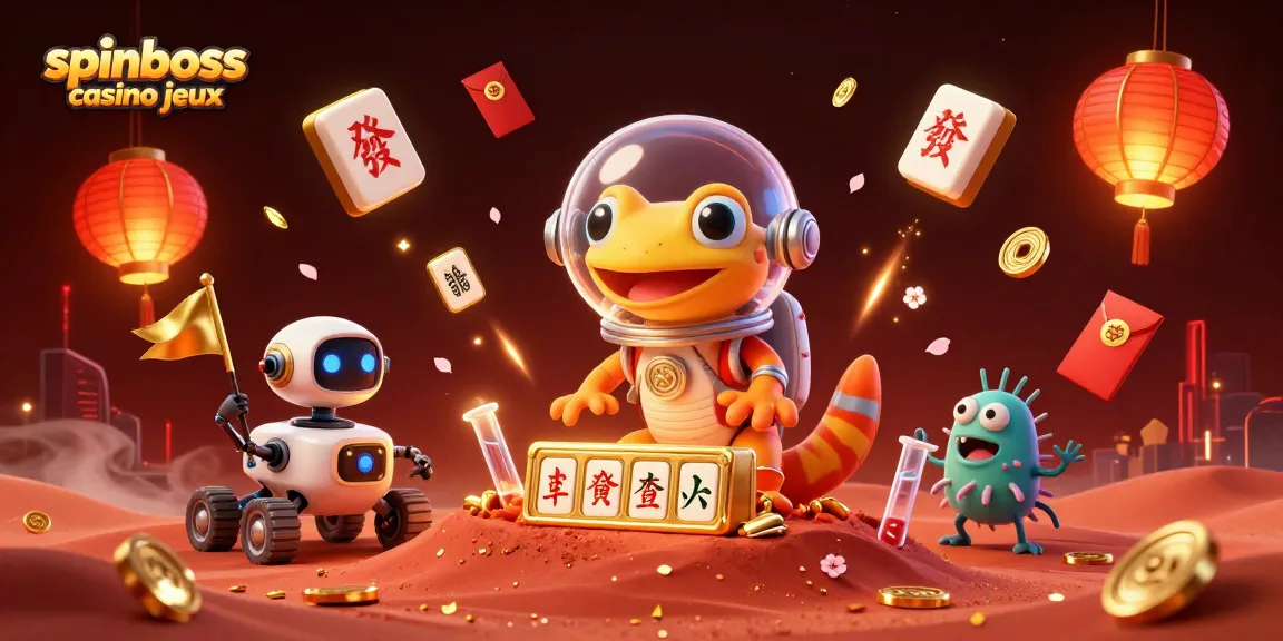Profitez de l'univers des jeux spinboss casino jeux avec un gecko martien à la découverte d'un casino.