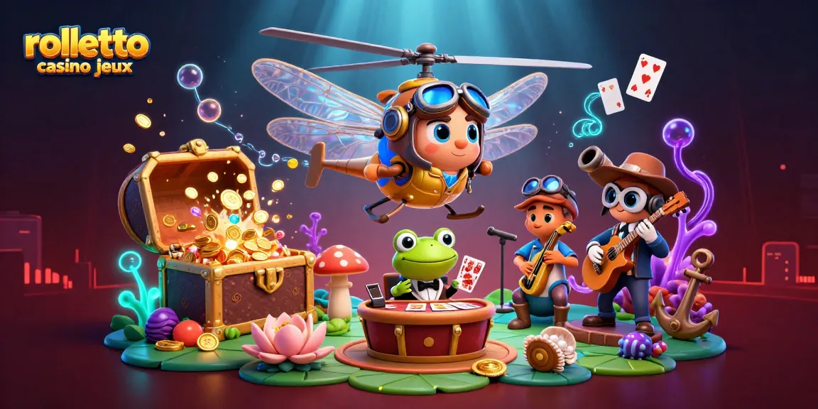 Visualisez les jeux du casino Rolletto en découvrant un dragon volant au-dessus d'un casino aquatique
