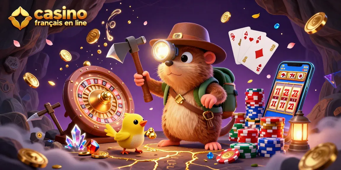 Plongez dans l'univers captivant du casino francais en ligne avec cette scène animée.