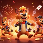 Ce casino en ligne met en scène des hyènes animées dans une illustration vibrante, présentant la joie du jeu.