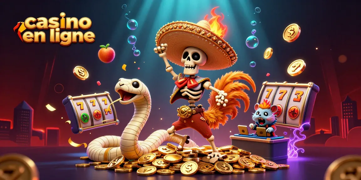 Vivez l'excitation du casino en ligne avec cette scène dynamique d’attractions fascinantes