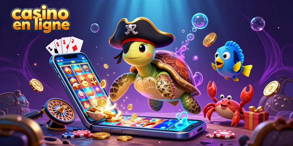 Découvrez le monde du casino en ligne avec une tortue pirate et des trésors ludiques sous-marins.