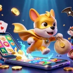 Bolaslot88 showcases a vibrant 3D cartoon scene of a superhero dog and hamster celebrating big wins with slot games.