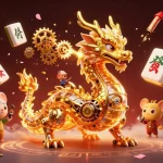 Experience exciting wins with situs Admin77, featuring vibrant gaming elements and a dynamic dragon scene.