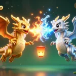 Experience thrilling gameplay with lazadatoto through vibrant dragons and glowing crypto elements.