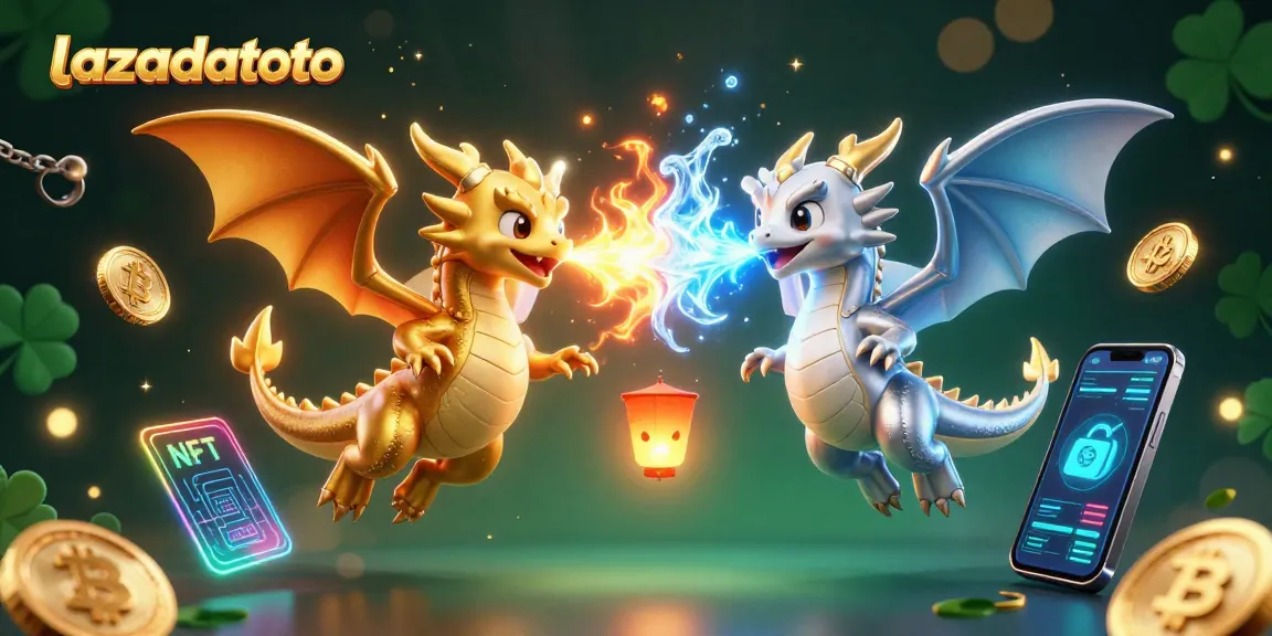 Experience thrilling gameplay with lazadatoto through vibrant dragons and glowing crypto elements.