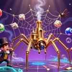 Memenangkan toto hk dengan bola lotere berwarna-warni dan karakter unik di kasino.